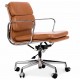 Replica of the EA217 soft pad office chair in aged vintage leather