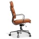 Replica of the EA219 soft pad office chair in aged vintage leather